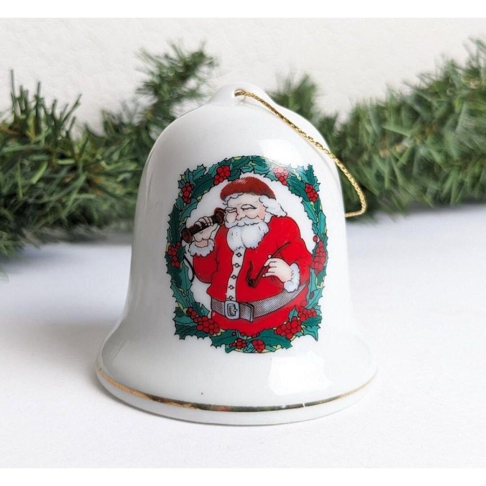 Santa Claus Christmas Bell Ornament